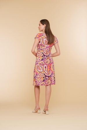 Geisha Dress short sleeves AOP 380 Purple