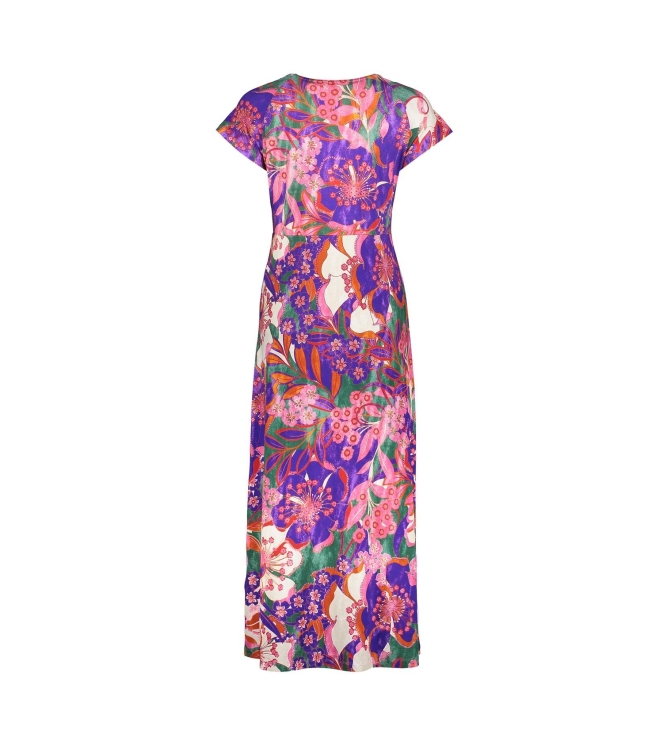 Geisha Dress long AOP 445 Fuchsia