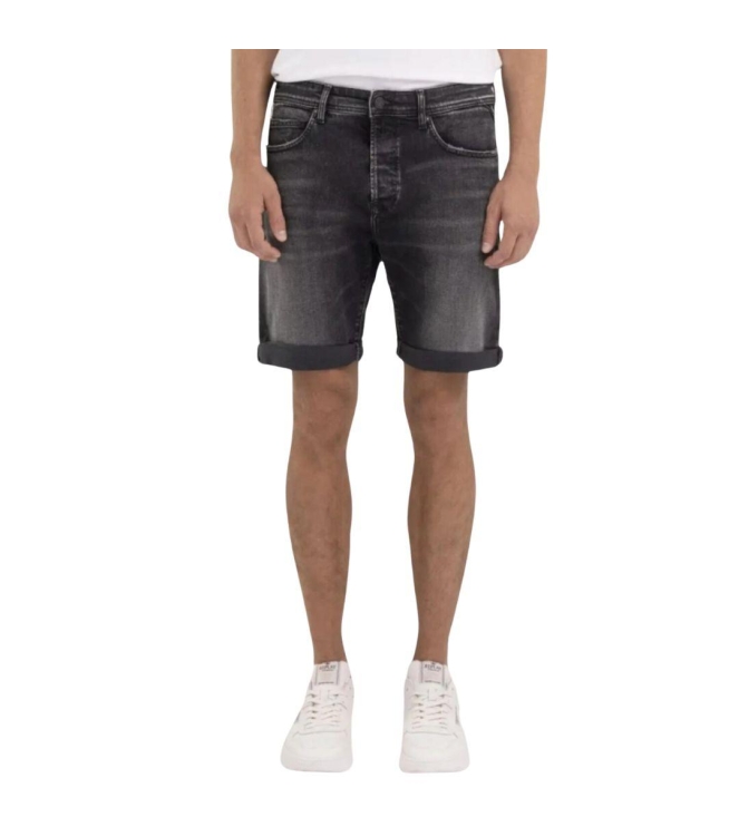 Replay Shorts Stretch Denim 097 Black denim