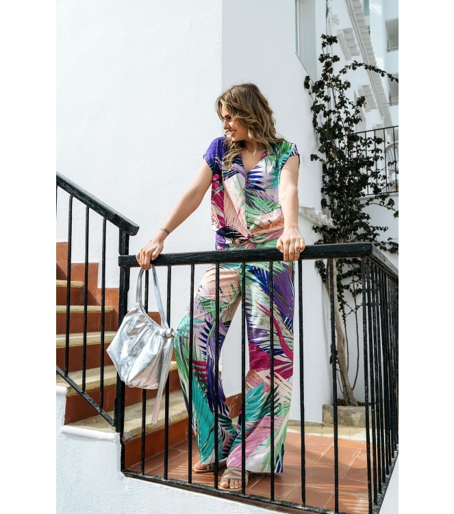 Co Woman JULIE MULTI LEAF 44095 nt-turquoise multi