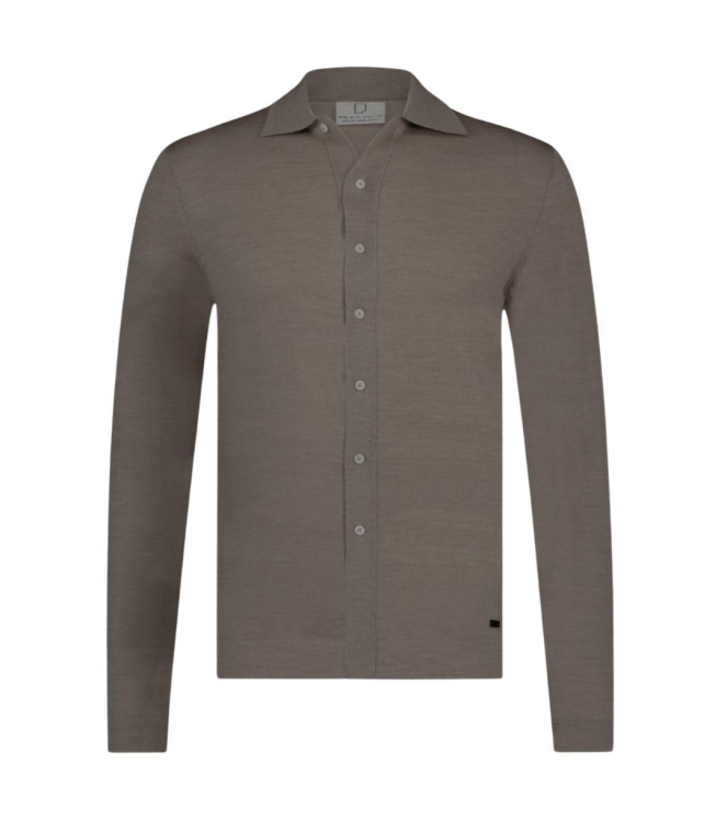 Born with Appetite Domar Polo Cardigan Merino  12gg 944 Taupe