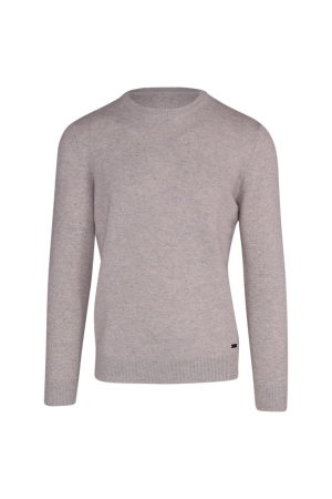 Born with Appetite Axl R-neck Pullover Light Merino 186 Feather grey