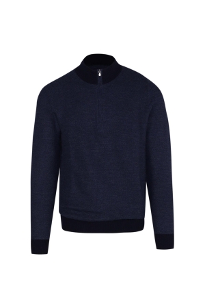 Born with Appetite Dun Half Zip Pullover 290 Navy