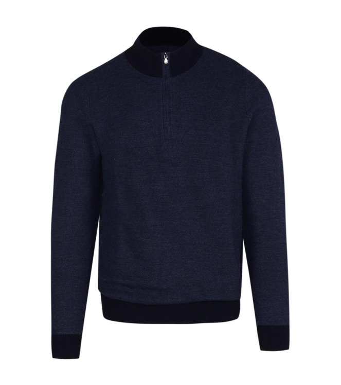 Born with Appetite Dun Half Zip Pullover 290 Navy