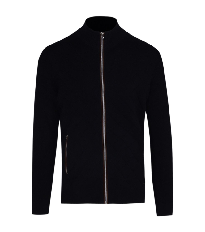 Scotland Blue Ruwen Full Zip Cardigan 290 Navy