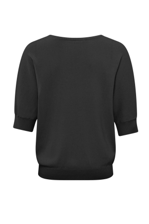 Yaya Double v-neck sweater 99944 Anthracite