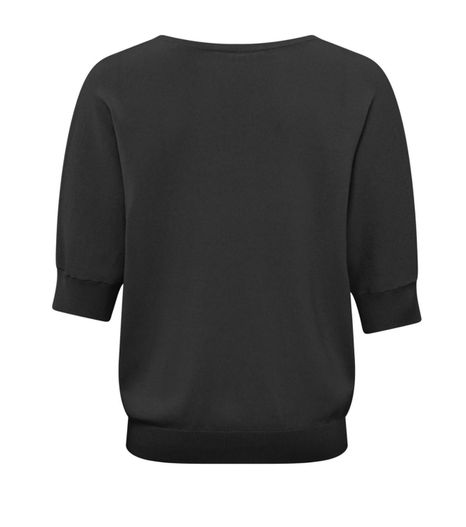 Yaya Double v-neck sweater 99944 Anthracite