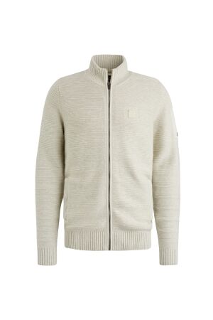 PME Legend Zip jacket cotton structure knit 910 Bone white melee