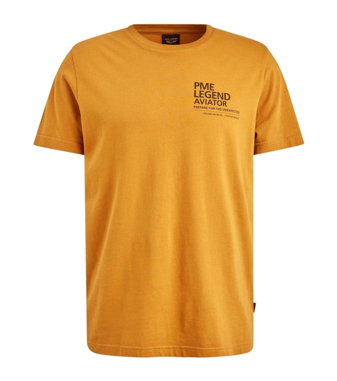 PME Legend Short sleeve r-neck single jersey 1119 Buckthorne brown