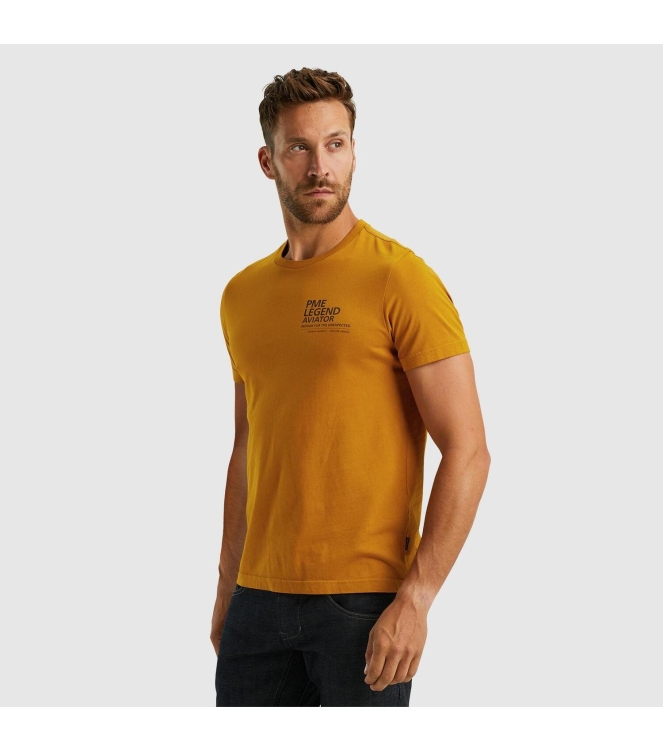 PME Legend Short sleeve r-neck single jersey 1119 Buckthorne brown