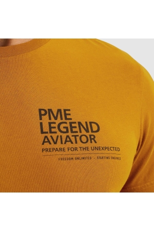 PME Legend Short sleeve r-neck single jersey 1119 Buckthorne brown