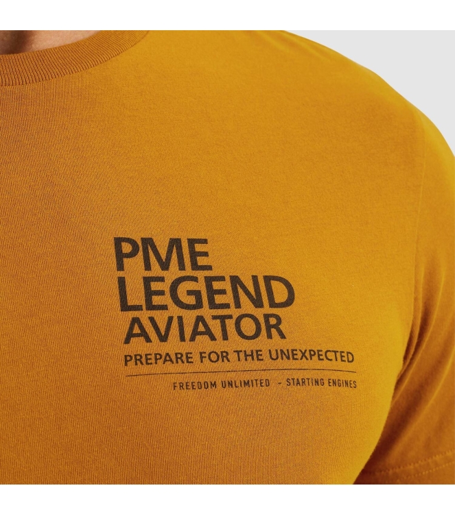 PME Legend Short sleeve r-neck single jersey 1119 Buckthorne brown