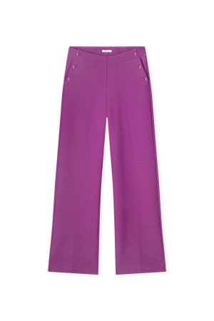 Kyra trousers sidezipper structured jersey 540 orchid