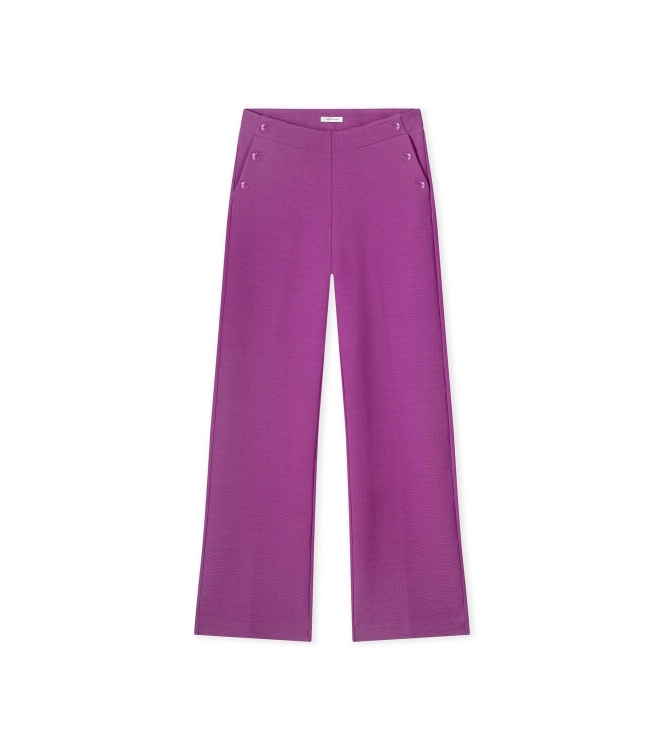 Kyra trousers sidezipper structured jersey 540 orchid