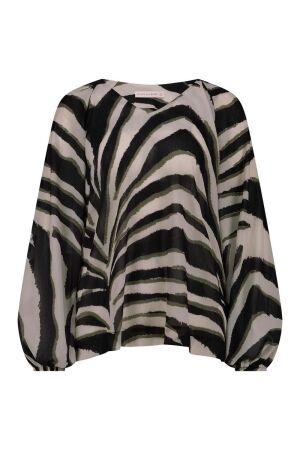 Studio Anneloes Elain zebra crepe top 1474 kit/ new army