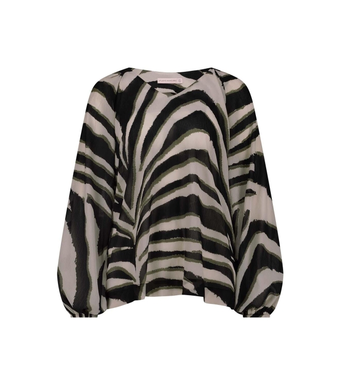 Studio Anneloes Elain zebra crepe top 1474 kit/ new army