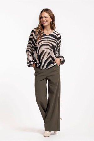 Studio Anneloes Elain zebra crepe top 1474 kit/ new army