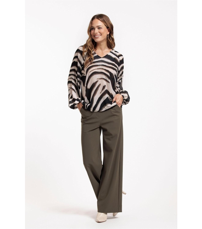 Studio Anneloes Elain zebra crepe top 1474 kit/ new army