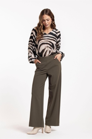 Studio Anneloes Elain zebra crepe top 1474 kit/ new army