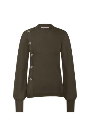 Studio Anneloes Lovis button pullover 7400 new army