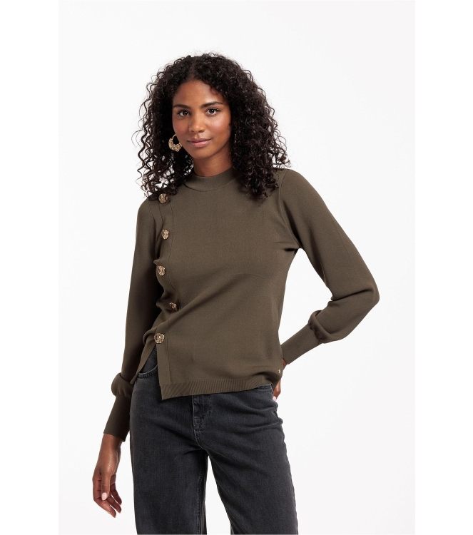 Studio Anneloes Lovis button pullover 7400 new army