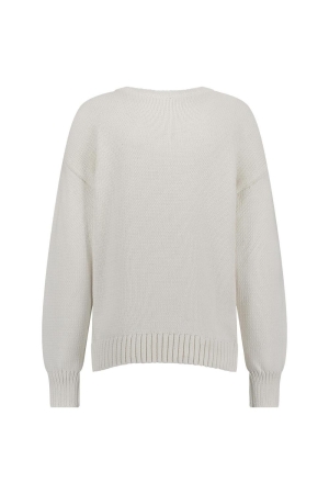 Studio Anneloes Valerie chunky flower pullover 1100 off white
