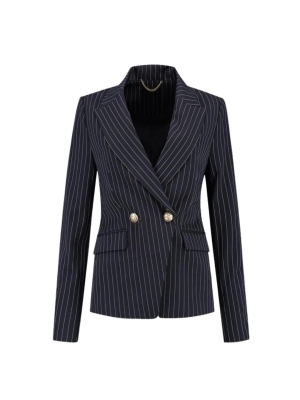 Nikkie Ellis Pinstripe Blazer 7800 Navy