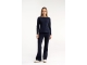 Studio Anneloes Flair bonded trousers 6900 dark blue