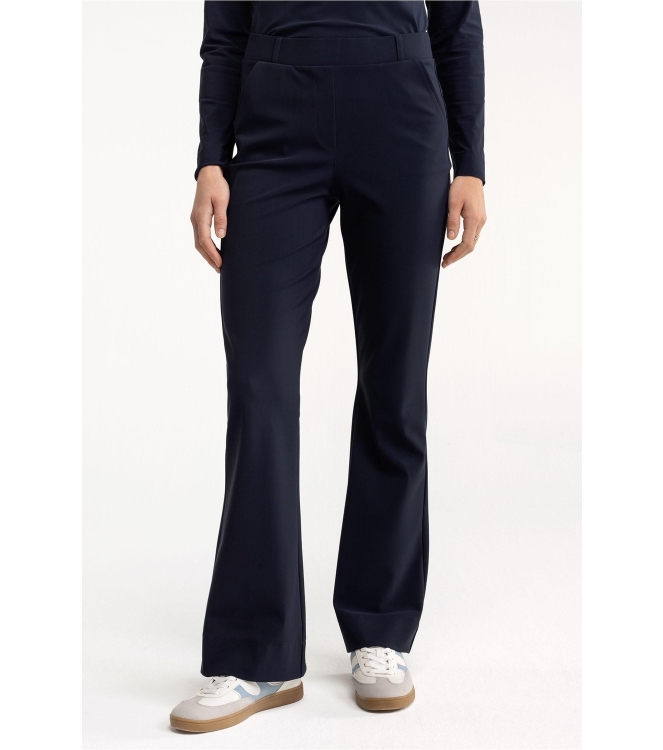 Studio Anneloes Flair bonded trousers 6900 dark blue