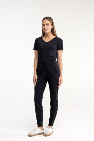 Studio Anneloes Downstairs bonded trousers 9000 black