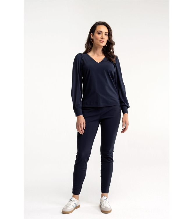 Studio Anneloes Downstairs bonded trousers 6900 dark blue