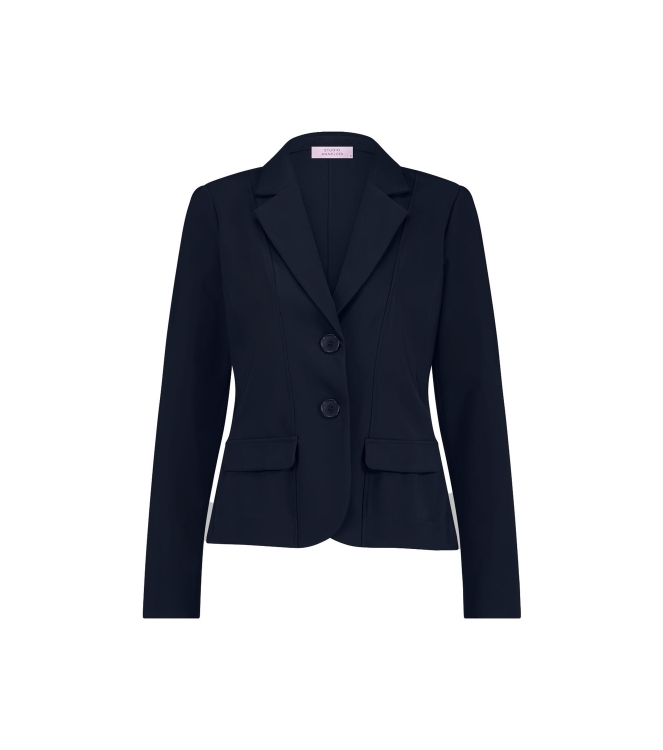 Studio Anneloes Bright bonded blazer 6900 dark blue