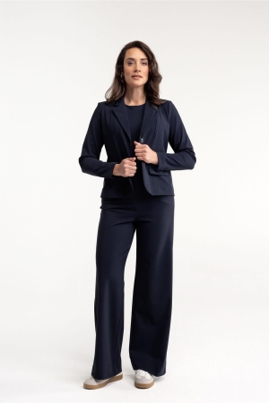 Studio Anneloes Bright bonded blazer 6900 dark blue