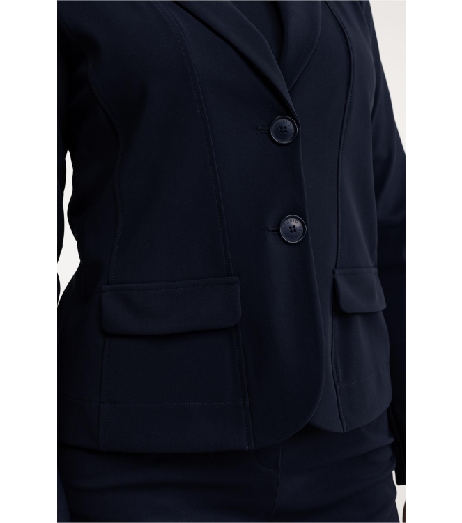 Studio Anneloes Bright bonded blazer 6900 dark blue