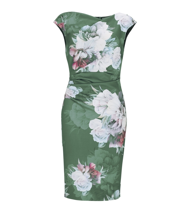 Swing Cocktailjurk Scuba 5501 Moss green/multi