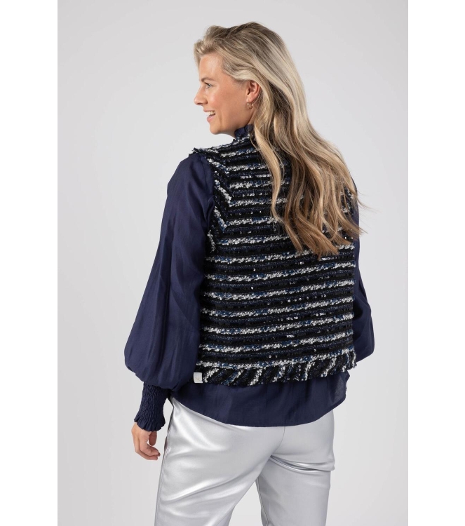 NUKUS Taylor Gilet Paillet 70 navy