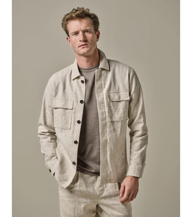 Profuomo OVERSHIRT COTTON LINEN BEIGE Beige