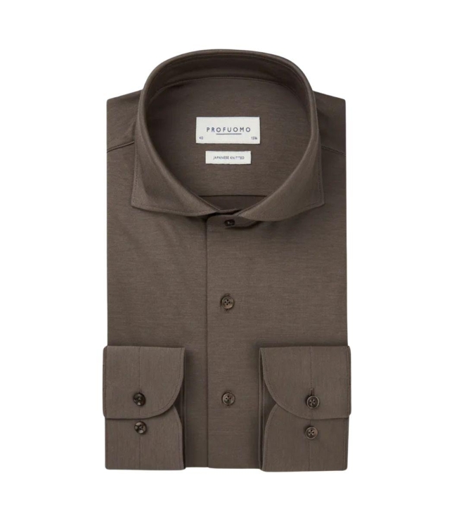 Profuomo SHIRT X-CUTAWAY SC SF BROWN Brown