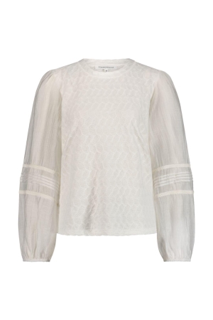 Tramontana Fancy Fabric Mix Top 001100 Off white