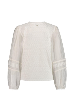 Tramontana Fancy Fabric Mix Top 001100 Off white