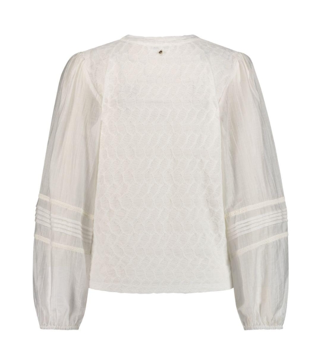 Tramontana Fancy Fabric Mix Top 001100 Off white