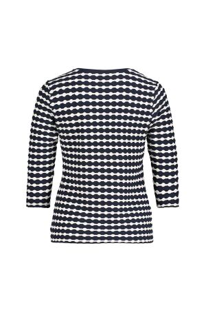 Betty Barclay Shirt Kurz 3/4 Arm 8813 Dark blue/cream