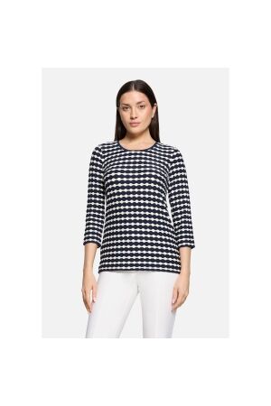 Betty Barclay Shirt Kurz 3/4 Arm 8813 Dark blue/cream