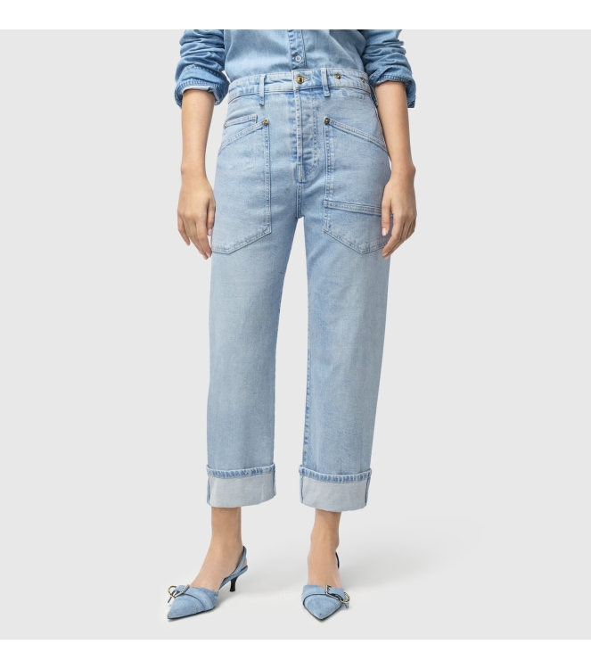 MAC BAGGY D205 Light blue net washed