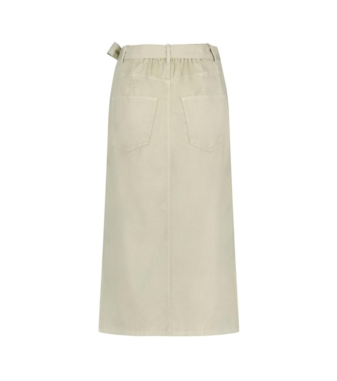Red Button Birdie skirt cotton linen Pebble