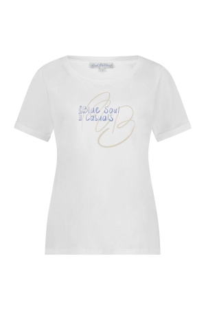 Red Button Tee temmy RB foil Faded blue