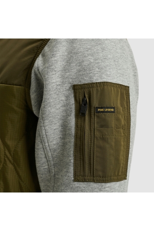 PME Legend Zip jacket interlock nylon mix 6380 londen green
