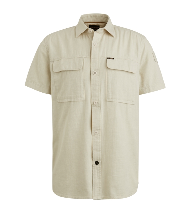 PME Legend Short Sleeve Shirt Slub Cotton 7013 Bone white