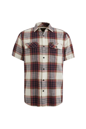 PME Legend Short Sleeve Shirt Y/D Slub Herrin 4021 Dry rose