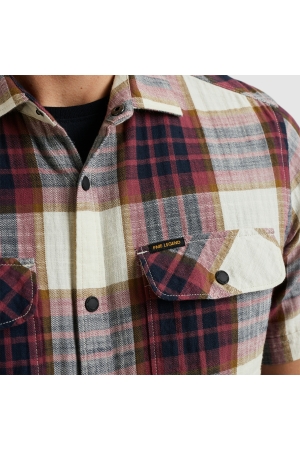 PME Legend Short Sleeve Shirt Y/D Slub Herrin 4021 Dry rose